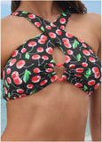 Heart Cross Halter Top Very Cherry