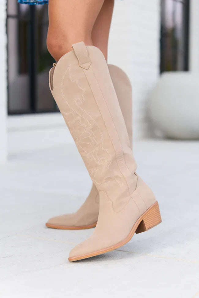 Shania Tan Tall Cowboy Boots