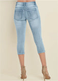 Cindy Capri Jeans Light Wash