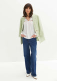 Lace Trim Blouse White
