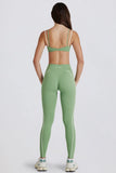 Soft Active Twist Front Leggings in Jade