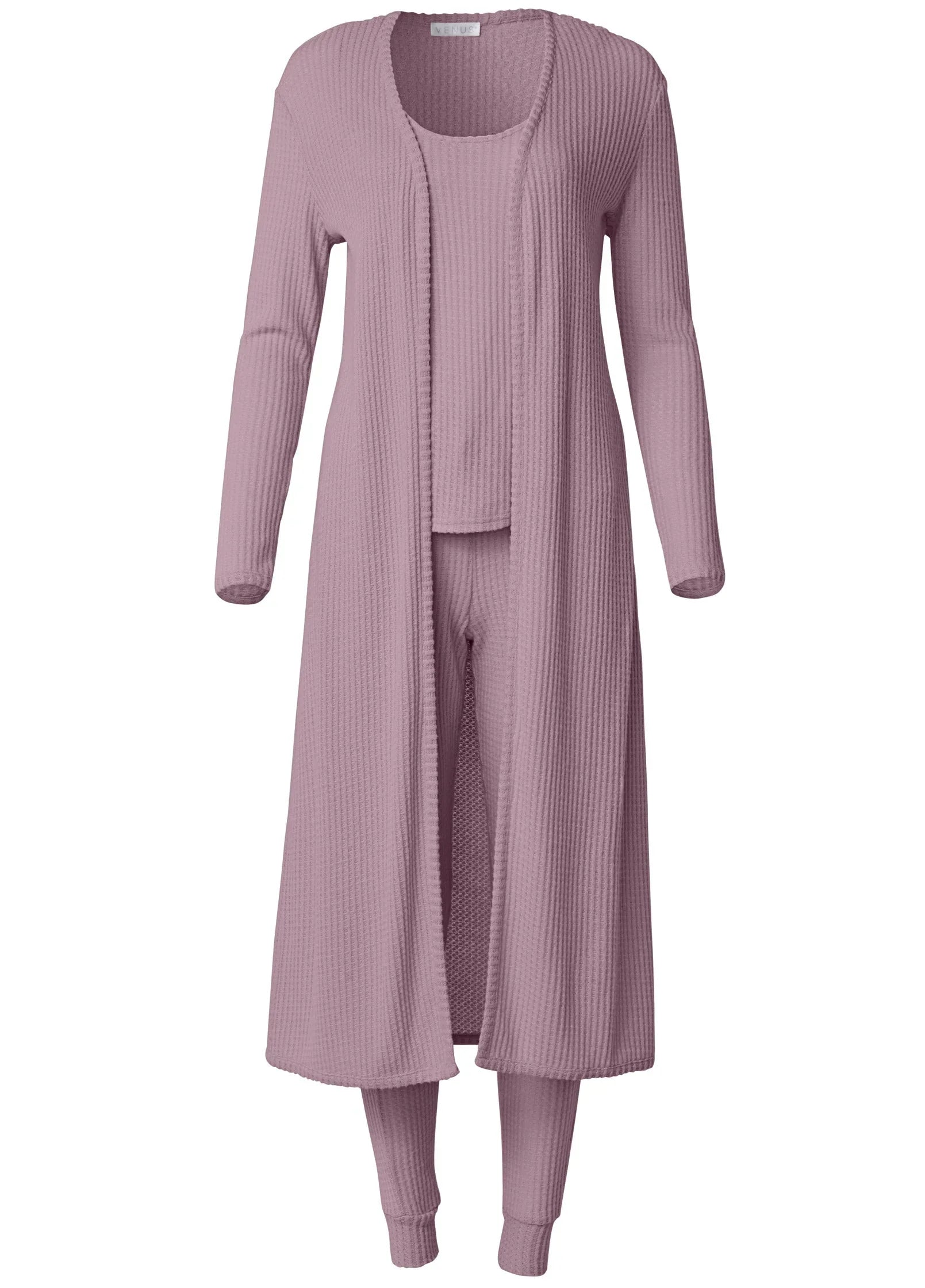 Cozy Waffle 3 Piece Set Mauve