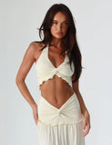 KATYA HALTER TOP WHITE CREAM
