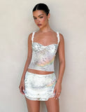 JOSEPHINE TOP WHITE ANIMAL ANIMAL PRINT