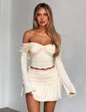 DENALI LONG SLEEVE TOP WHITE BONE