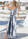 Maxi Cover Up Dress Blue Tie Dye