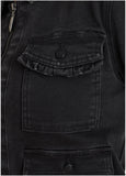 Denim Cargo Jacket Black Wash