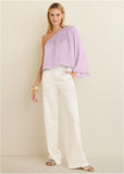 One Shoulder Top Lilac