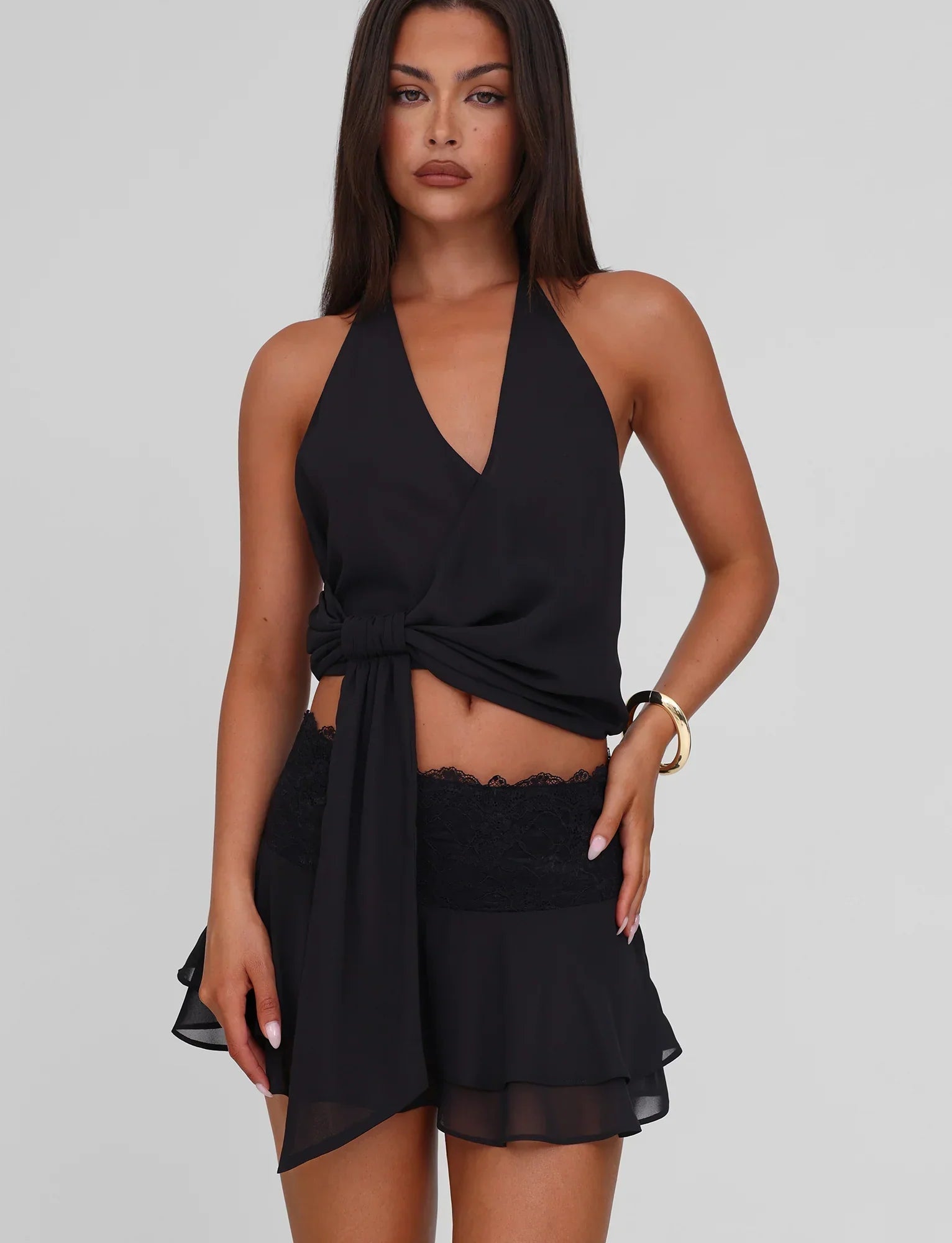 INDIGO TOP BLACK