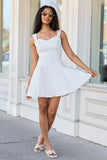 The Perfect Moment White Flare Denim Mini Dress