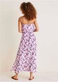 Strapless Maxi Dress Pink Purple