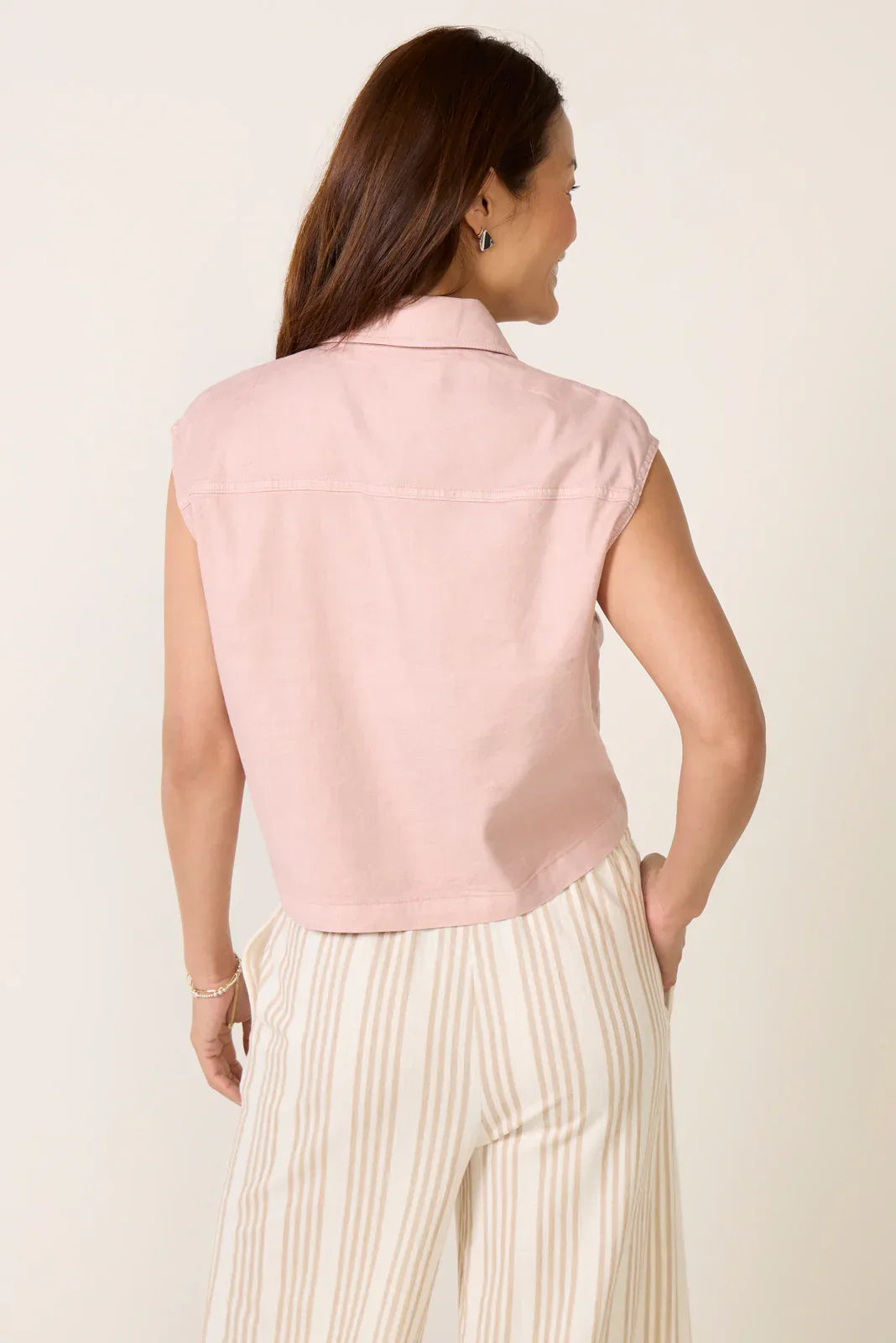 Frankie Stretch Linen Vest