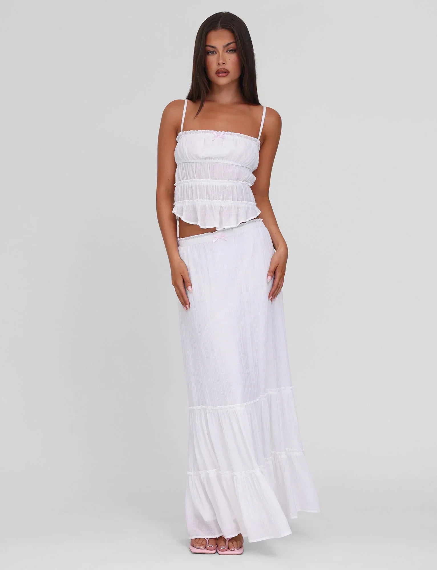 ASHLYNN MAXI SKIRT WHITE