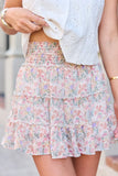Through The Garden Ivory Multi Floral Skort