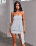 RAVENNA MINI DRESS COOL SLATE