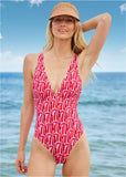 Maldives Plunge Swimsuit Strawberry Fields