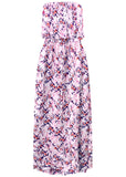 Strapless Maxi Dress Pink Purple