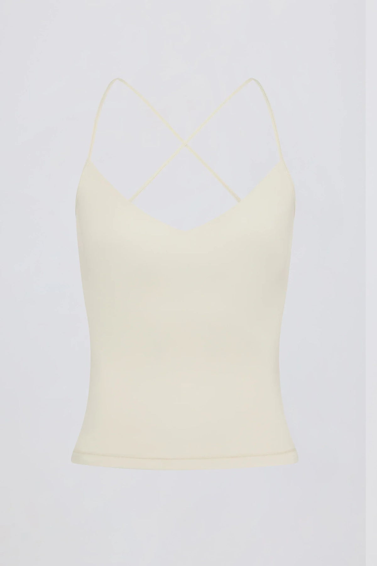 Cross Back Tank Top in Cream