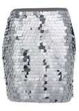 Mirror Ball Mini Skirt Mirrored Mesh Sequins