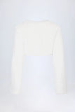 Faux Fur Cropped Bolero in White