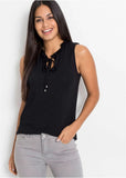 Ruffle Collar Blouse Black