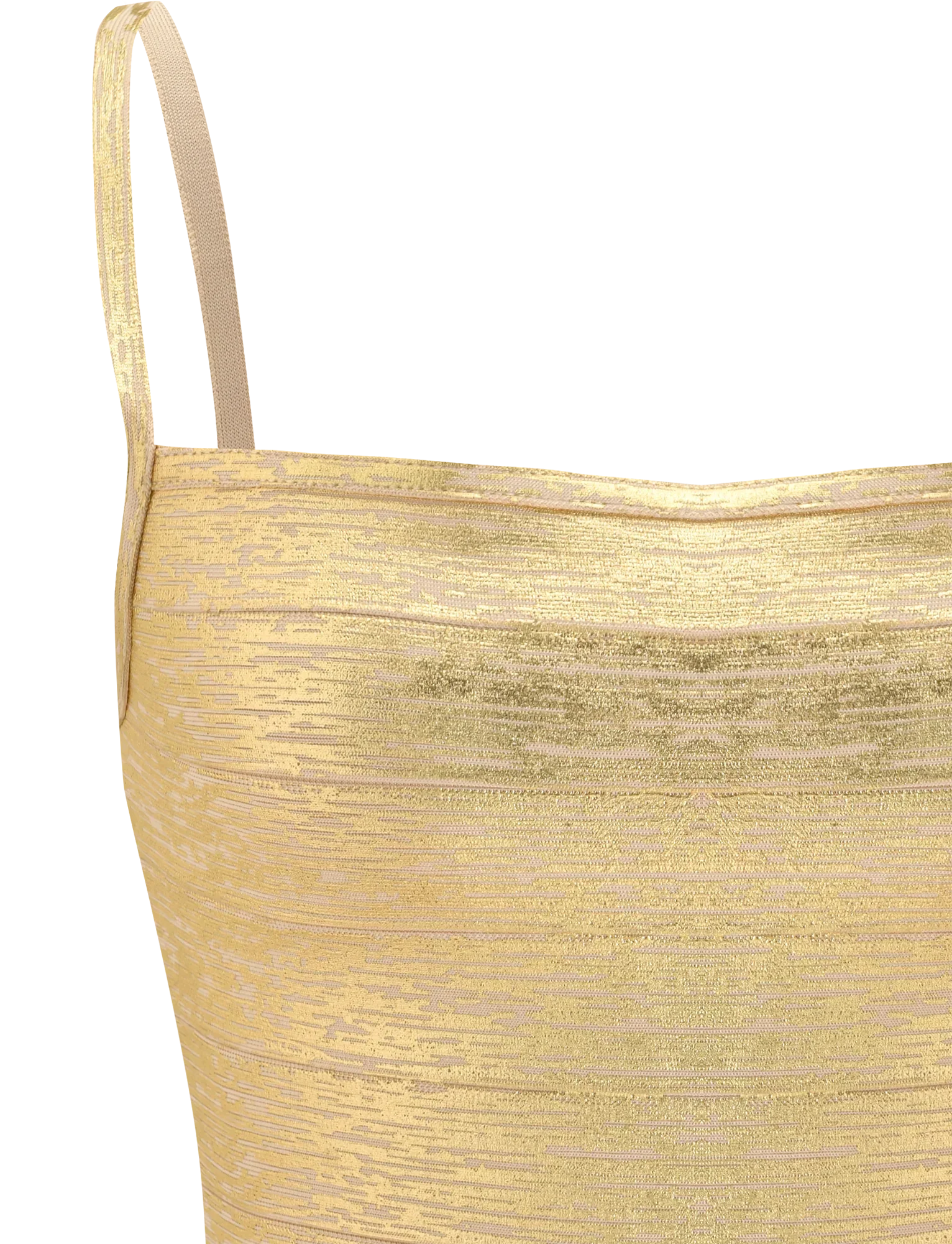 MIDORI METALLIC BANDAGE TOP GOLD