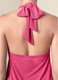 Halter Tie Dress Hot Pink