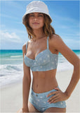 Denim Underwire Bikini Top Denim Star