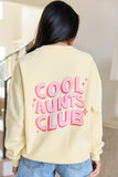 Cool Aunts Club Yellow Graphic Sweatshirt