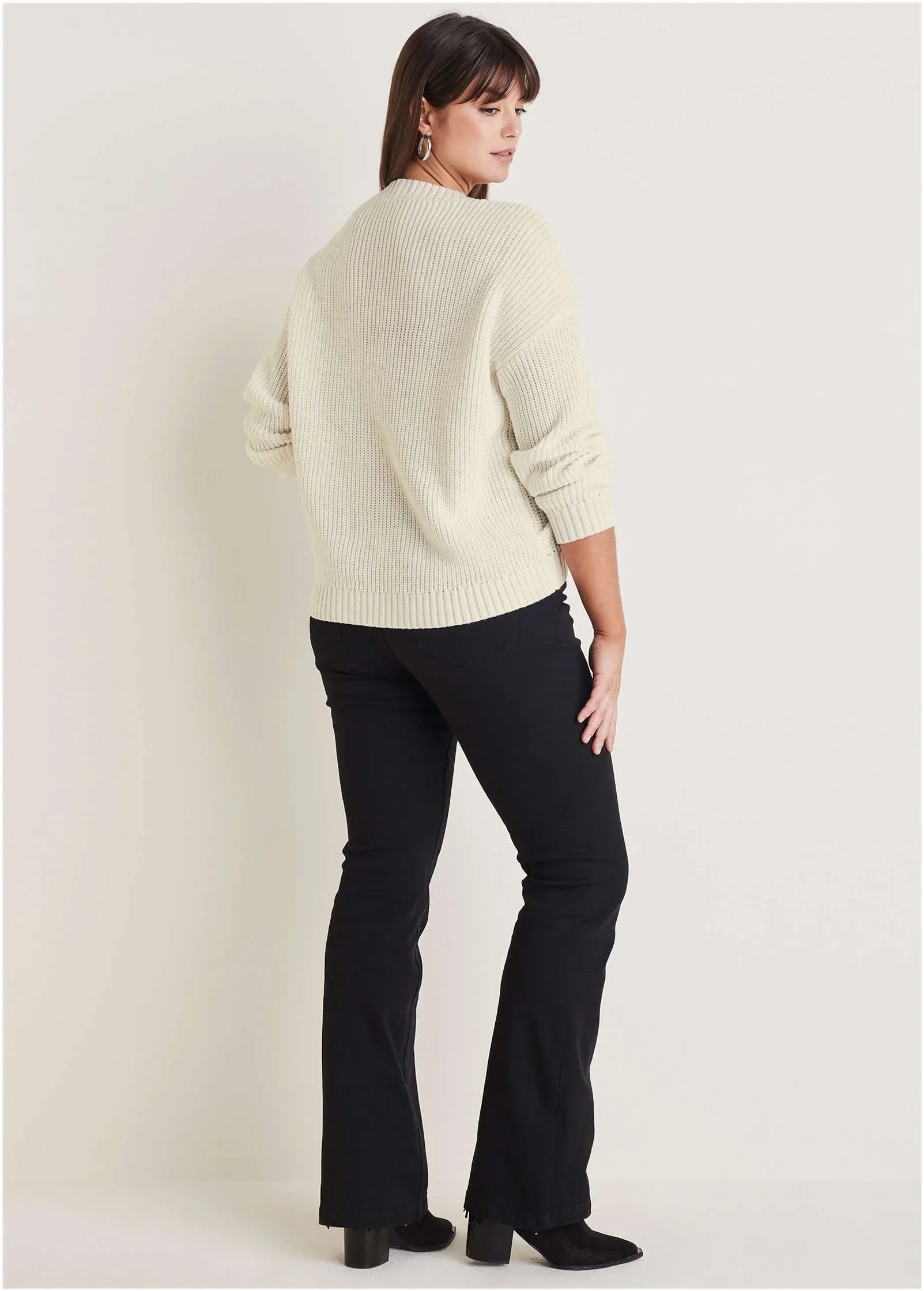 Cable Knit Sweater Off White