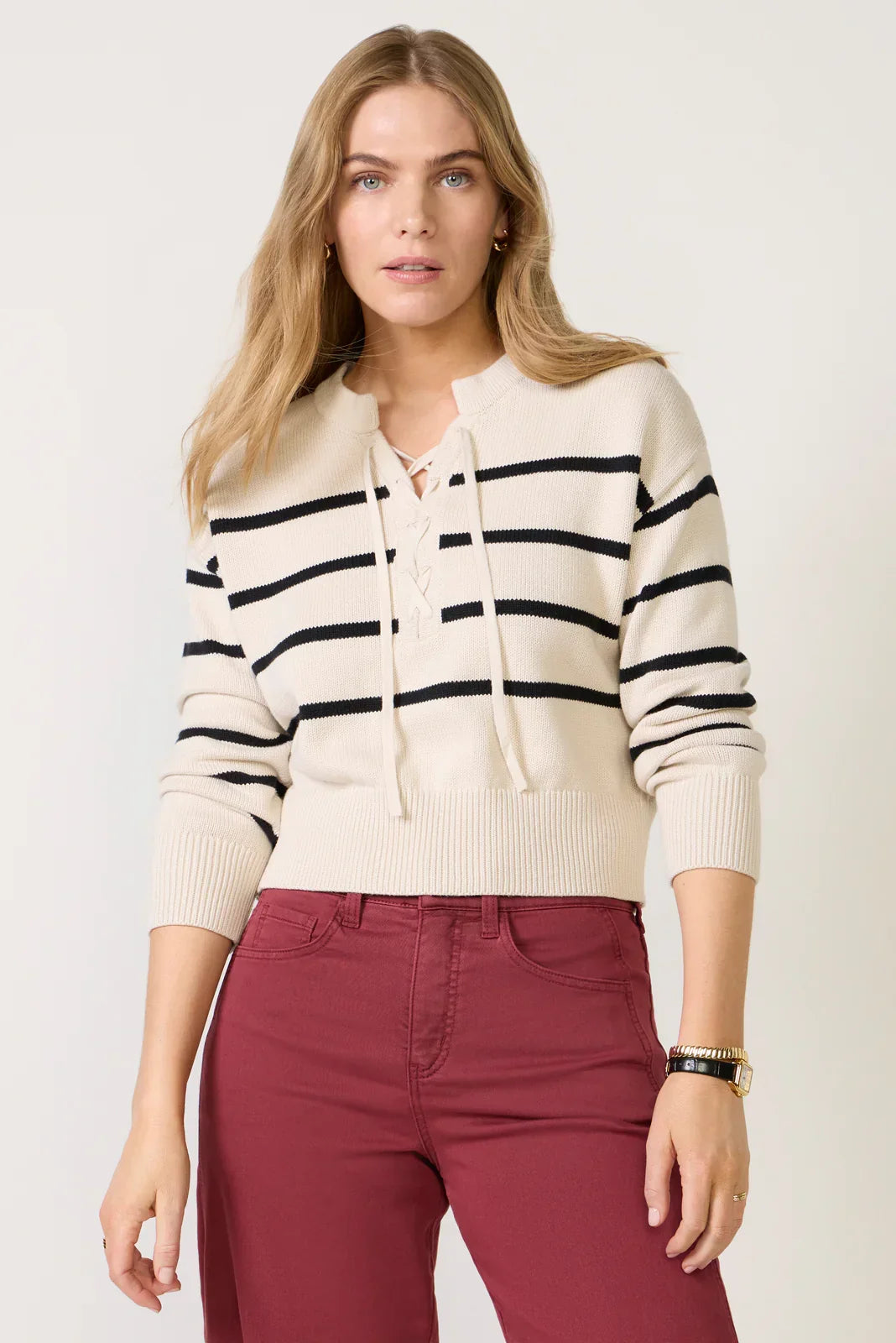 Lace Up Sweater
