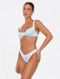 AMARAN BIKINI BOTTOM BLUE FLORAL TAPESTRY