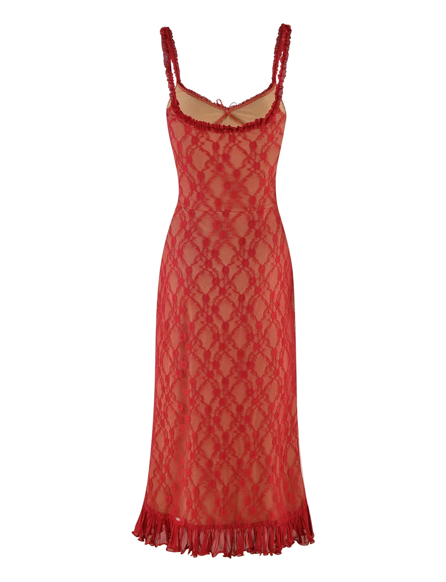 DEJA DRESS RED BERRY RED