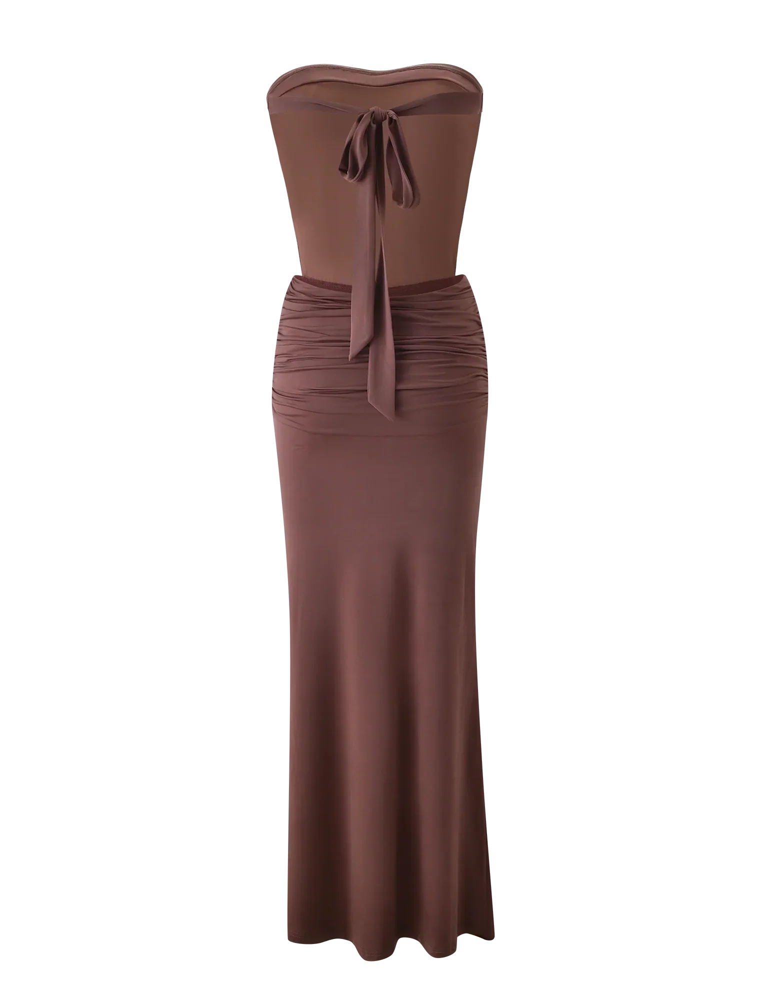 IOLLA STRAPLESS MAXI DRESS MOCHA