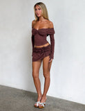 DENALI LONG SLEEVE TOP CHOCOLATE