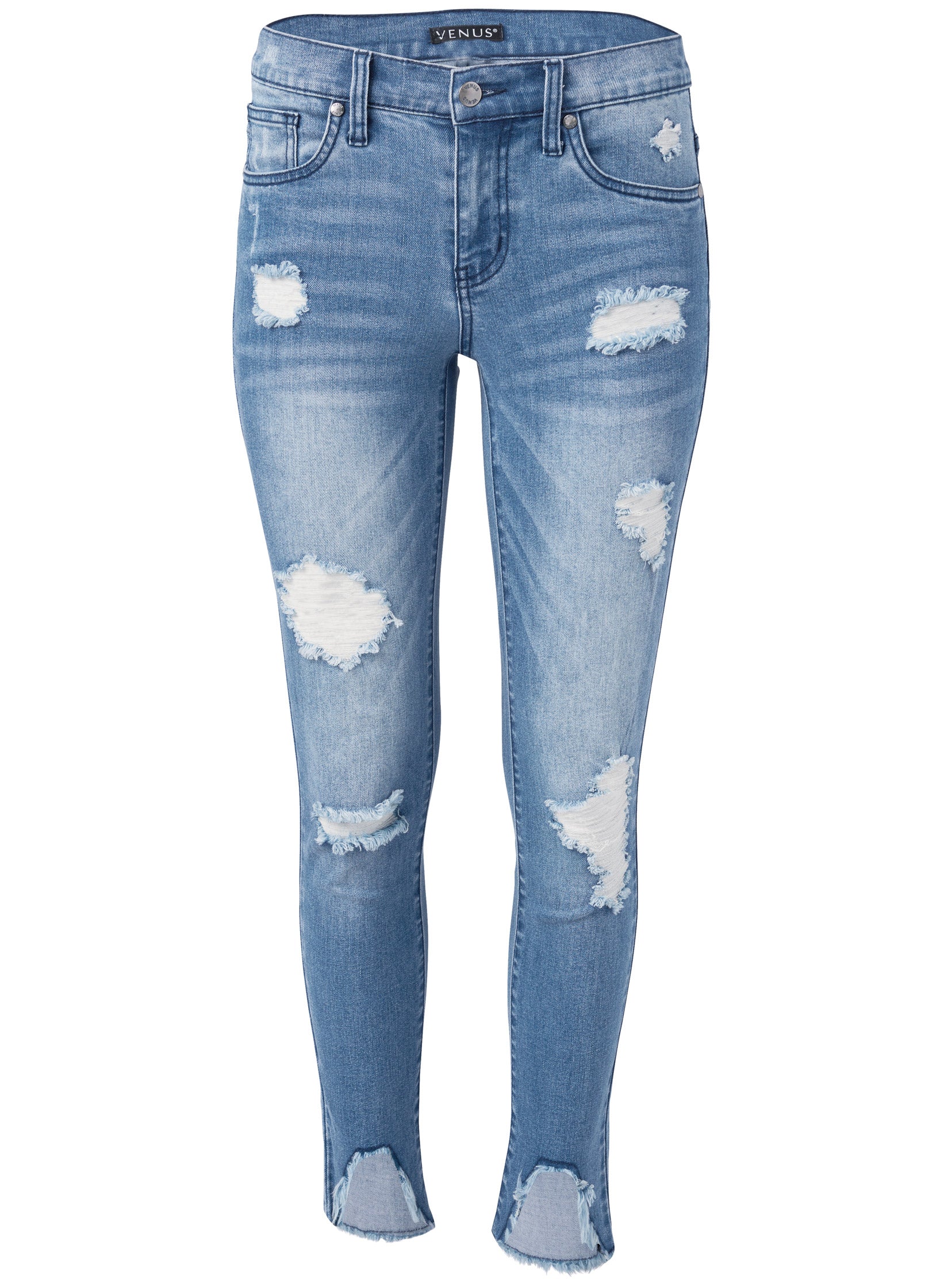 Triangle Hem Jeans Medium Wash