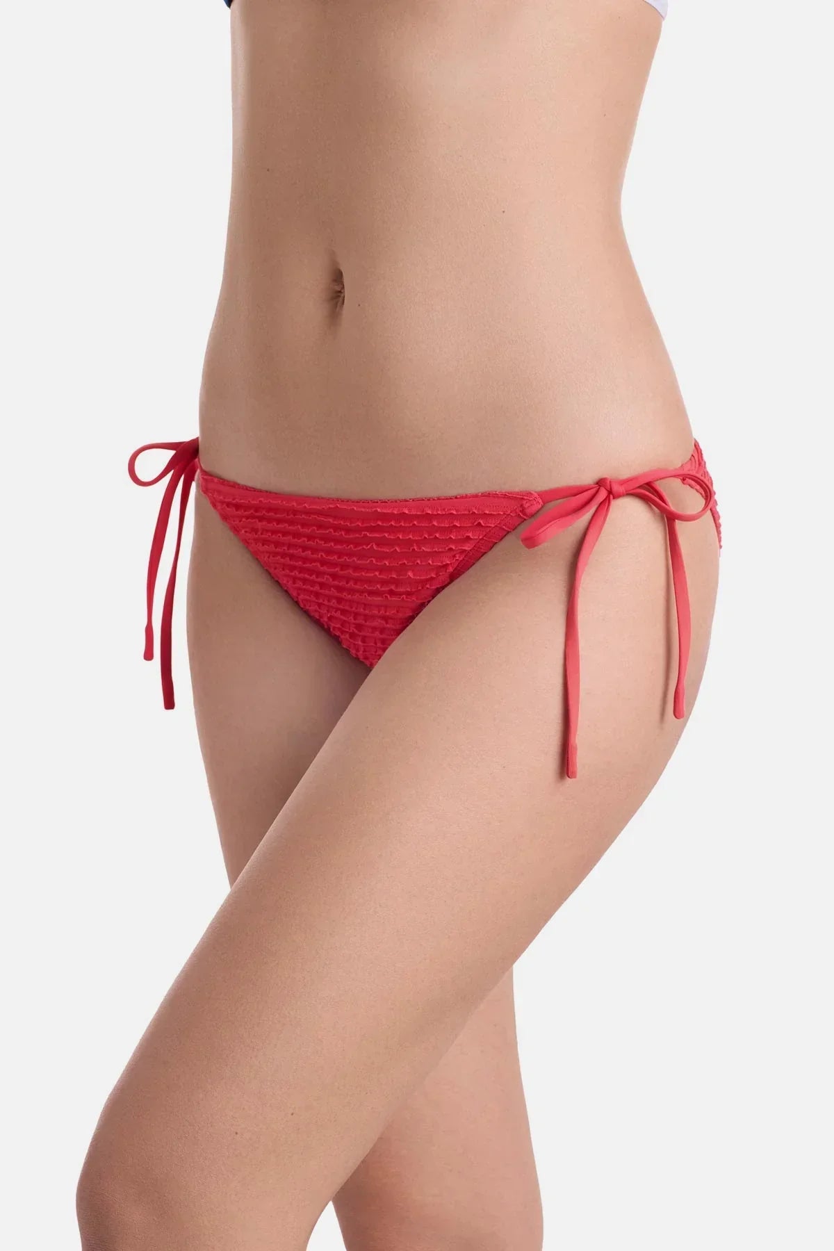 Peyton Tie Side Pant Baby Ruffle Hot Coral