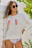 Lost In Paradise Multi Color Paradise Light Weight Sweater