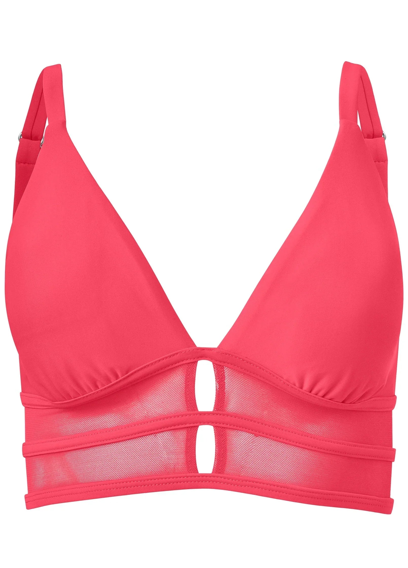 Long Line Bikini Top Sunset Pink