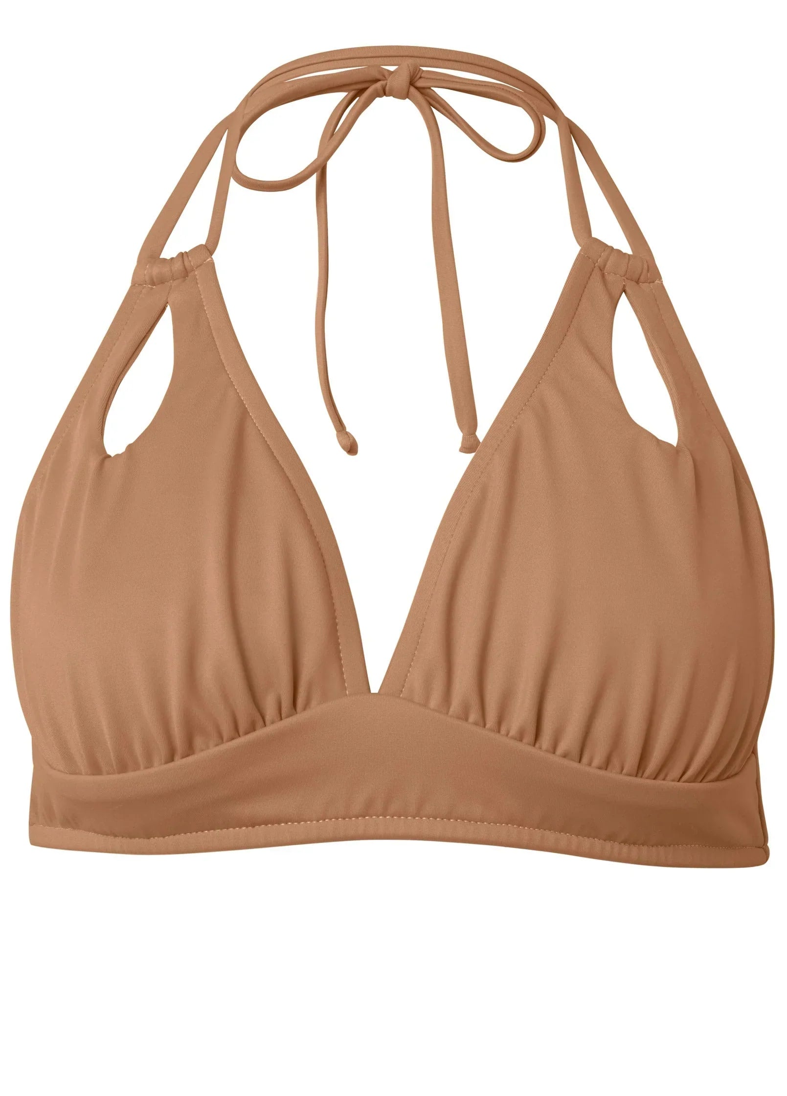 Peek A Boo Halter Top Macchiato