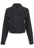 Denim Cargo Jacket Black Wash