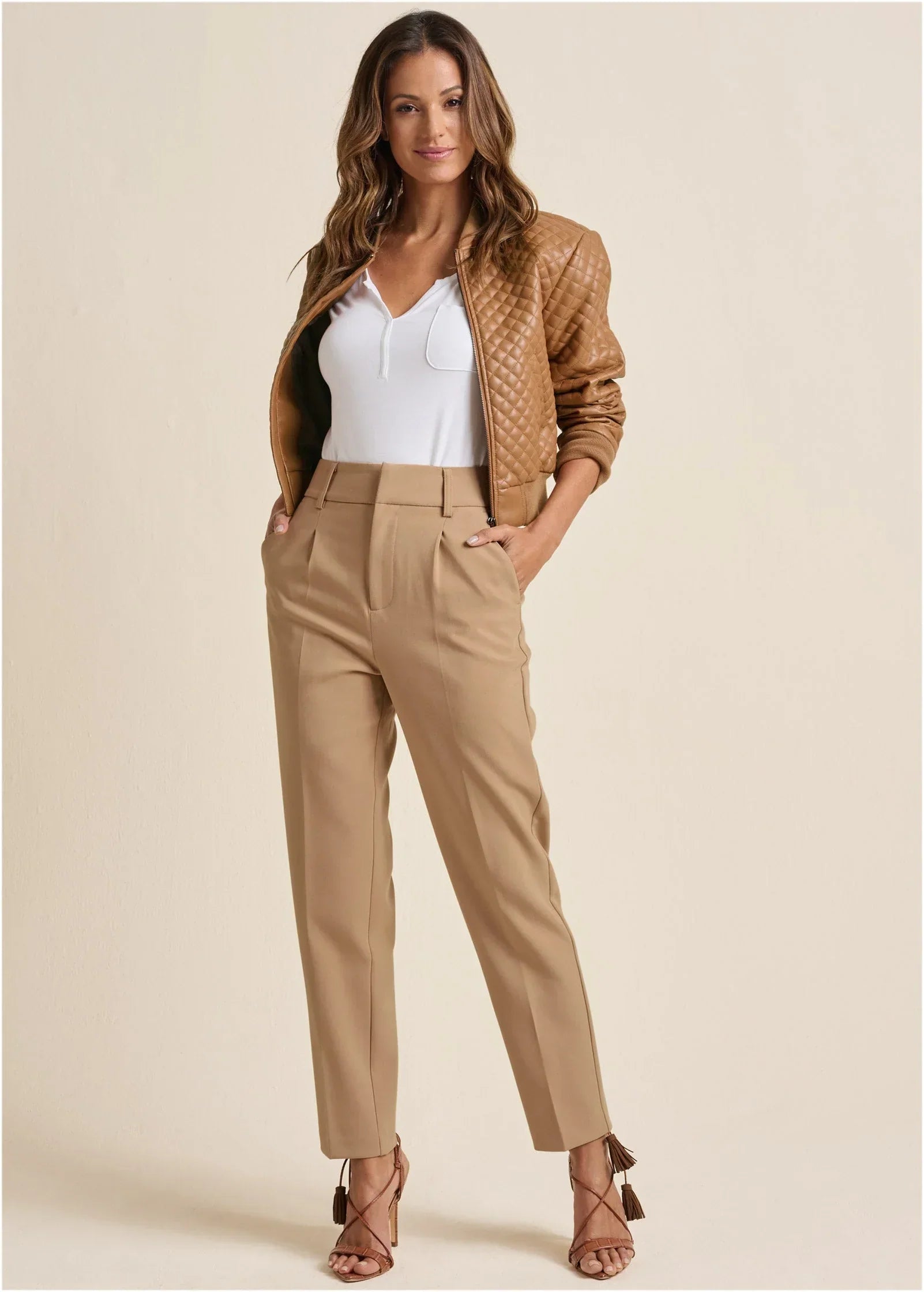 Tailored Suit Pants Sand