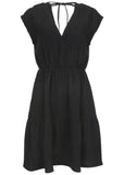 Tiered Cover Up Dress Jet Black