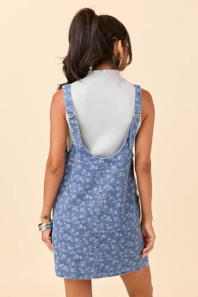 Hazel Floral Denim Mini Dress