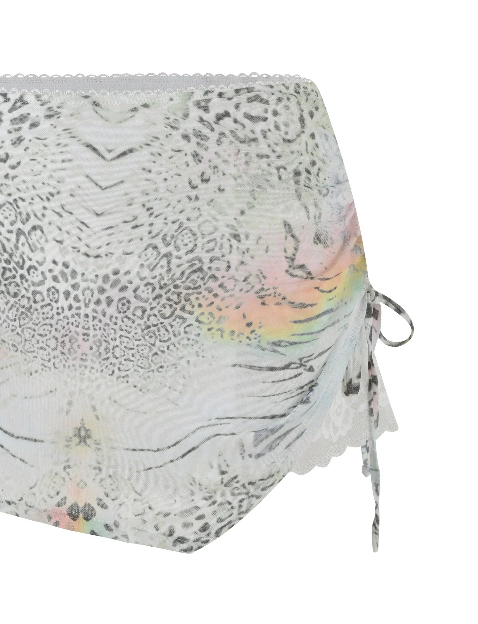 JOSEPHINE MINI SKIRT WHITE ANIMAL ANIMAL PRINT