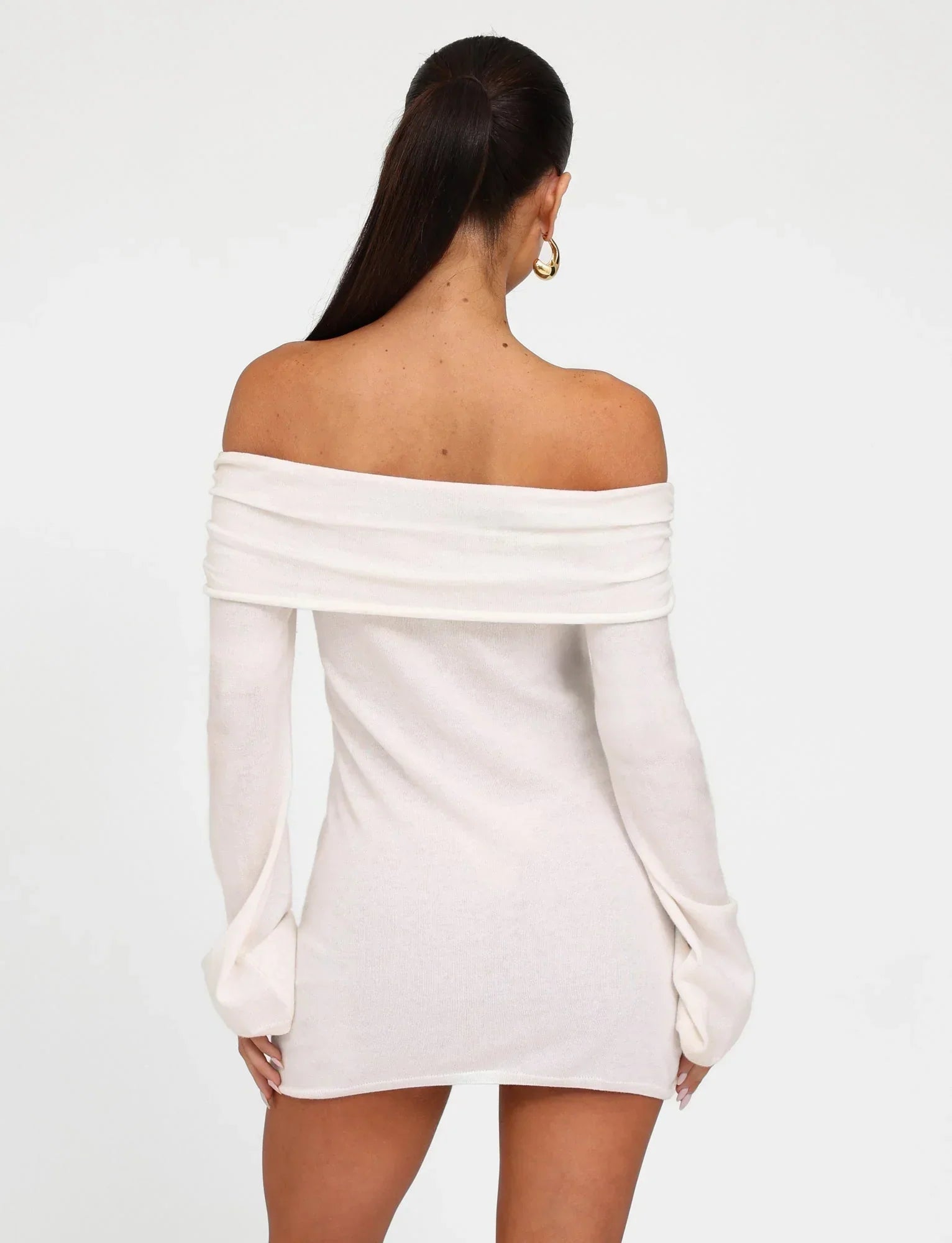 DIEDRE JUMPER DRESS WHITE CREAM