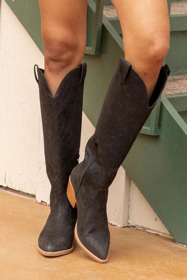Shania Black Cowboy Boots