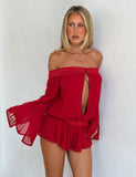 TESSIE PLAYSUIT RED