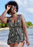 Sharkbite Hem Tankini Top Seagrass