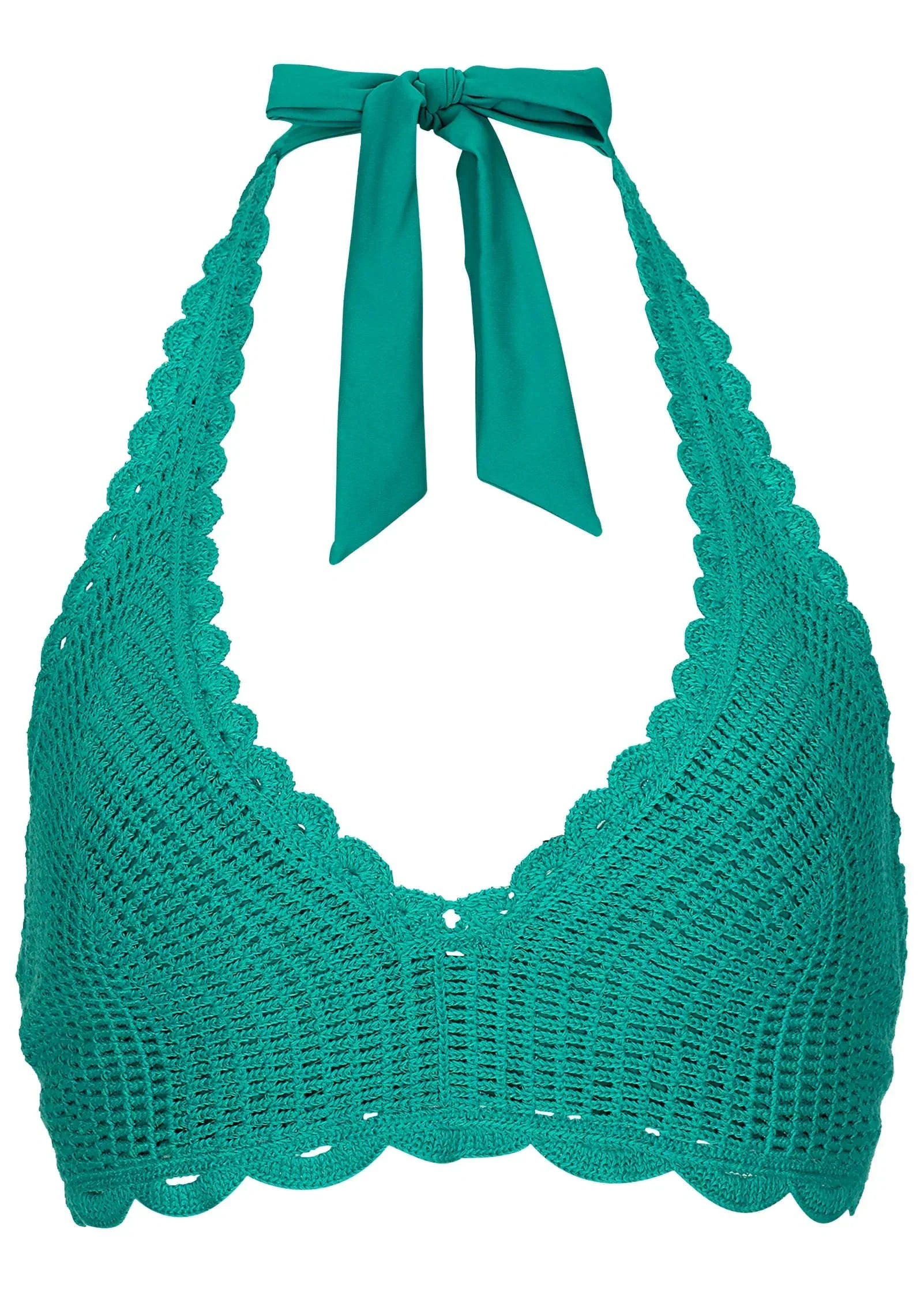 Crochet Anguilla Bikini Top Tropical Green